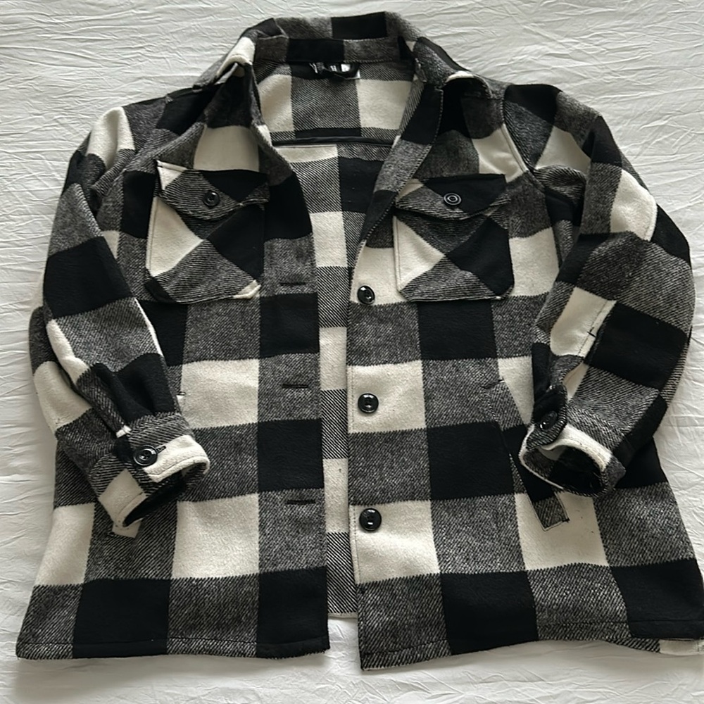 Divided H&M plaid coat